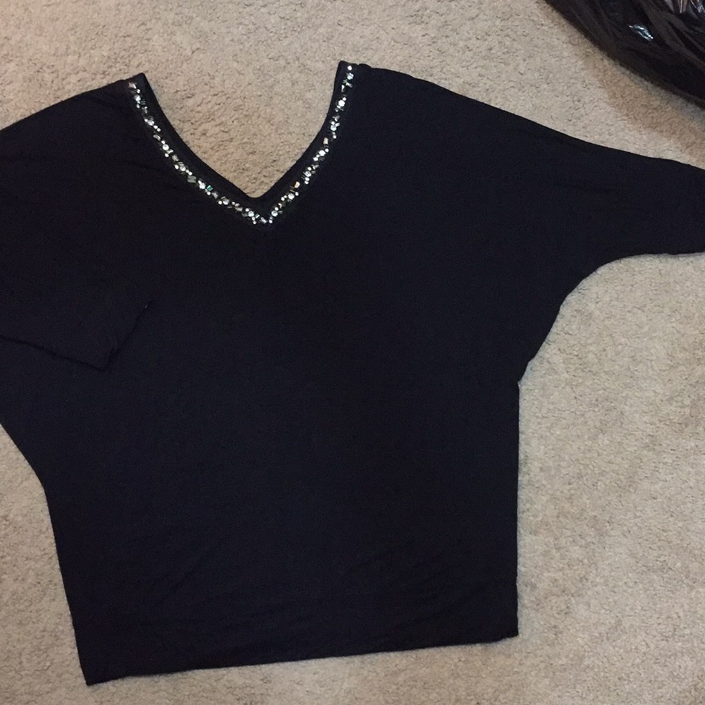 Embellished Black tee